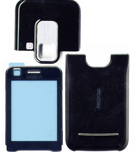 Προσοψη Για Nokia 6120 Classic -6121 Classic Μαυρη OR Τζαμι-Πισω Μερος Με Καλυμμα Καμερας (3 Τεμαχια) (0269797+9441604+0251643)