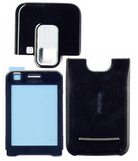 Προσοψη Για Nokia 6120 Classic -6121 Classic Μαυρη OR Τζαμι-Πισω Μερος Με Καλυμμα Καμερας (3 Τεμαχια) (0269797+9441604+0251643)