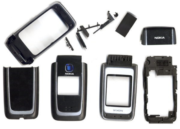 Προσοψη Για Nokia 6125 Ασημι/Μαυρη Full OEM Χωρις Αρθρωση