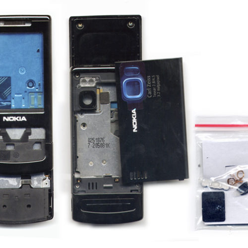 Προσοψη Για Nokia 6500 Slide Ασημι Εμπρος Οθονης Με Τζαμι-Πισω Χωρις Αρθρωση Με Πλαστικα Κουμπακια OEM