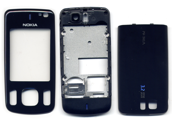 Προσοψη Για Nokia 6600 Slide Μαυρη Full OEM Με Τζαμι