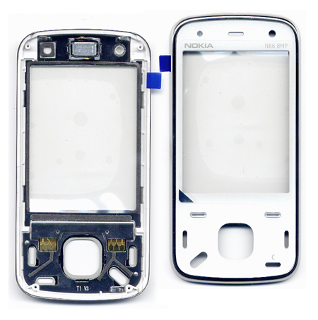 Προσοψη Για Nokia N86 Ασπρη Εμπρος Με Τζαμι