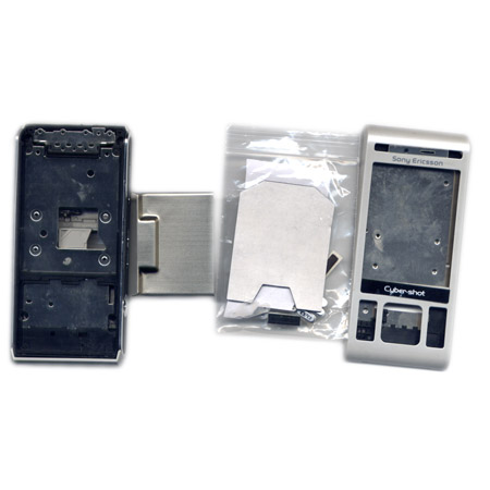 Προσοψη Για SonyEricsson C905 Ασημι Full OEM Χωρις Αρθρωση Με Πλαστικα Κουμπακια-Μεσαιο