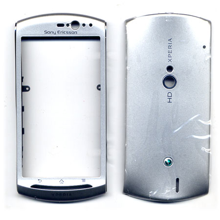 Προσοψη Για SonyEricsson MT15 Neo Ασημι OEM Εμπρος-Πισω Με Πλαινες Ταπες-Πλαστικα Κουμπακια-Χωρις Τζαμι