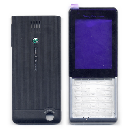 Προσοψη Για SonyEricsson Naite J105 Εμπρος Ασημι Με Τζαμακι Μαυρο-Καλυμμα Μπαταριας Μαυρο OR (1228-3659+1226-5365)