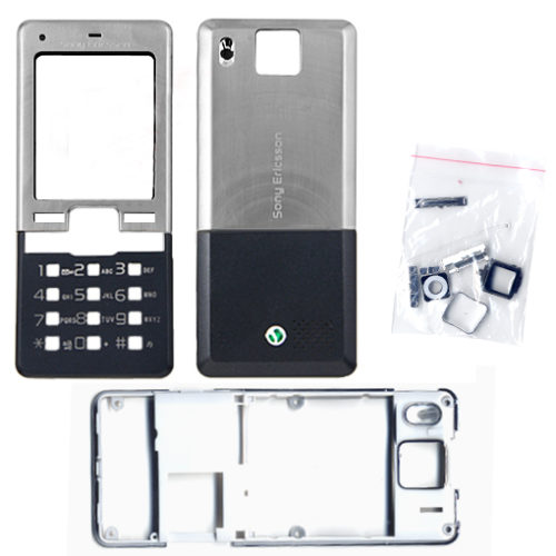 Προσοψη Για SonyEricsson T650 Μαυρη Κατω-Ασημι Πανω Full Με Πλαστικα Κουμπια OEM