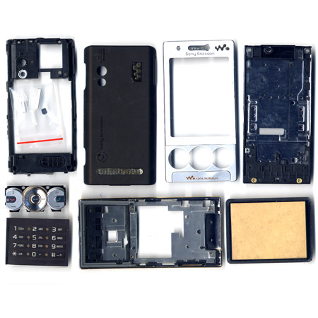 Προσοψη Για SonyEricsson W705-W715 Ασημι Full OEM Με Πληκτρολογια-Πλαστικα Κουμπακια-Χωρις Αρθρωση
