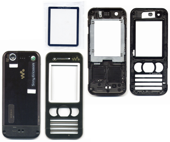 Προσοψη Για SonyEricsson W890 Μαυρη OR Full Με Τζαμι Και Πλαστικα Κουμπια