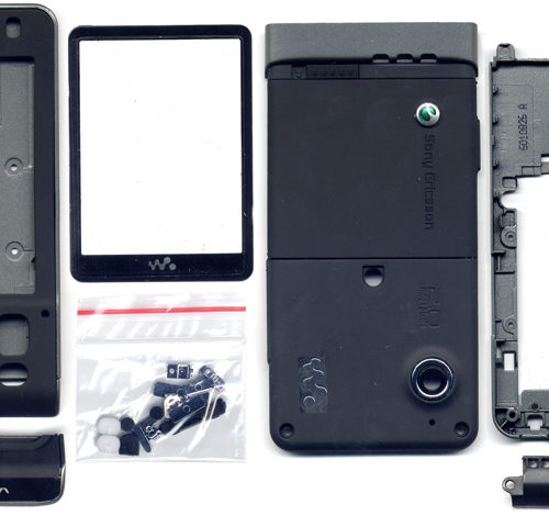 Προσοψη Για SonyEricsson W910 Full Μαυρη Με Ασημι Μεσαιο-Τζαμι-Πλαστικα Κουμπακια-Πληκτρολογια Χωρις Αρθρωση OEM