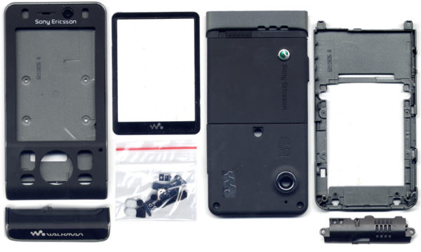 Προσοψη Για SonyEricsson W910 Full Μαυρη Με Ασημι Μεσαιο-Τζαμι-Πλαστικα Κουμπακια-Πληκτρολογια Χωρις Αρθρωση OEM