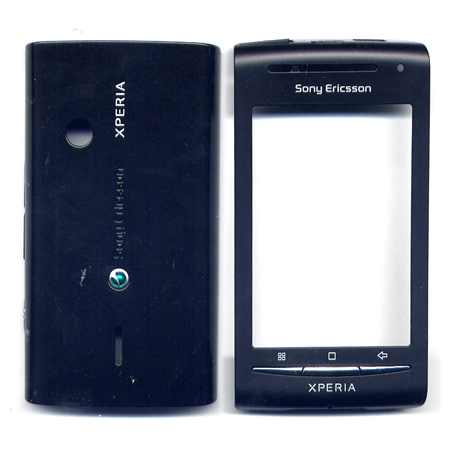 Προσοψη Για SonyEricsson Xperia X8-E15 OEM Μαυρη Εμπρος-Πισω Με Πληκτρολογιο Και Πλαστικα Κουμπακια-Χωρις Τζαμι