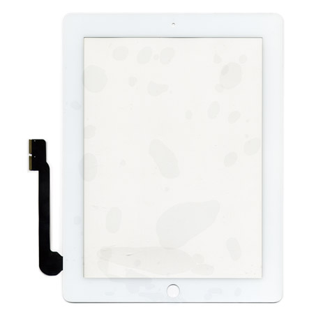 Τζαμι Για Apple iPad 4 Με Home Button Ασπρο Grade A
