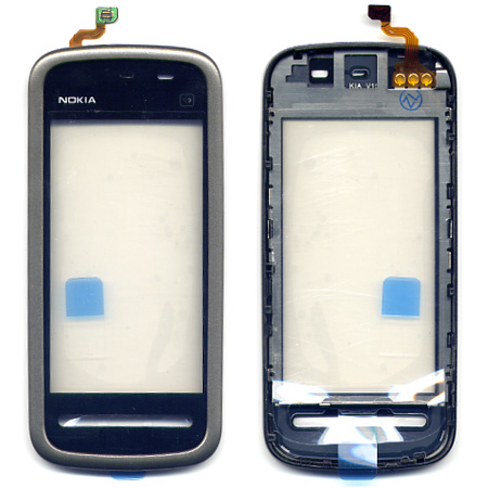 Τζαμι Για Nokia 5230 Μαυρο Με Frame Γκρι OEM
