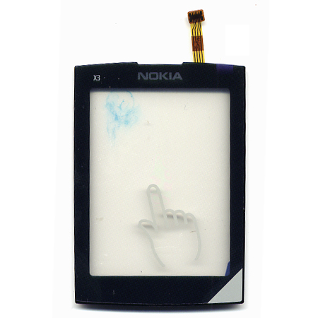 Τζαμι Για Nokia X3-02 Μαυρο OEM