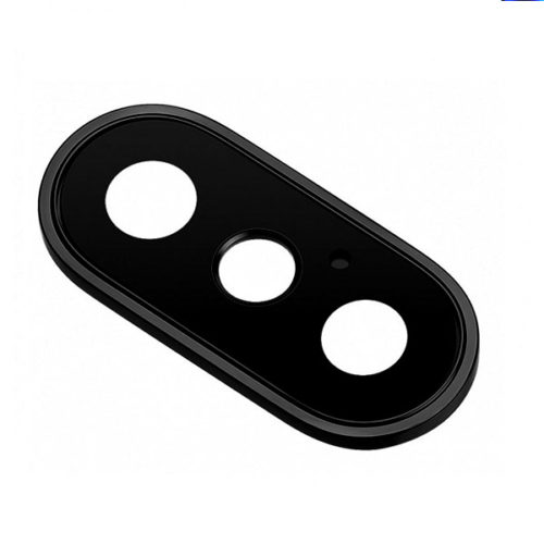 Τζαμι Καμερας Για iPhone X Με Frame Μαυρο