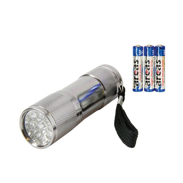 Φακος Arcas 9 Led + 3 Μπαταρια AAA Alkaline