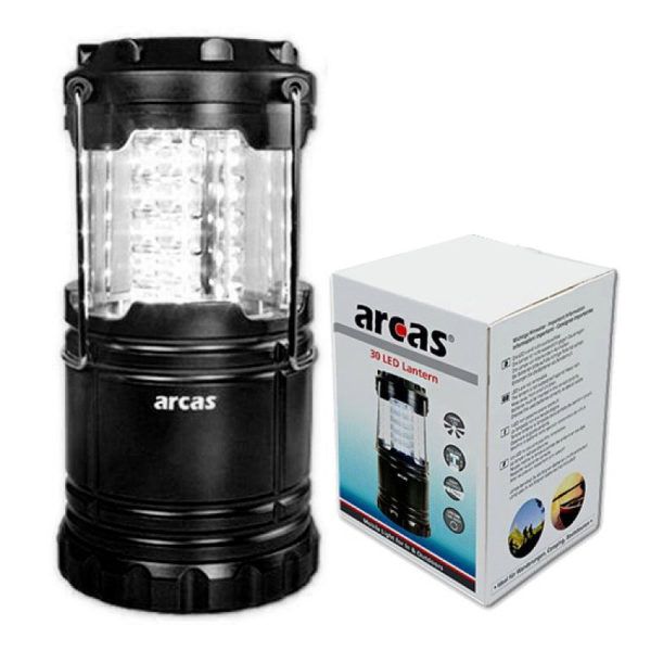 Φαναρι Camping  Arcass 30 Led Μαυρο