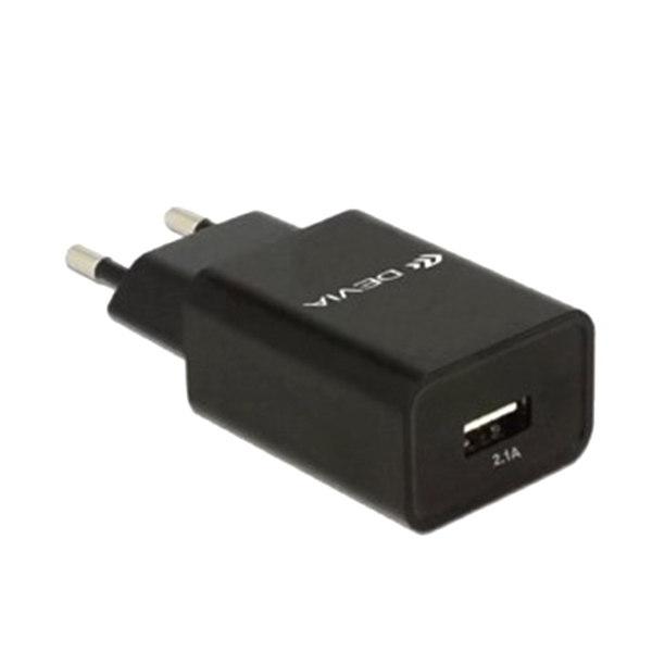 Φορτιστης Σπιτιου Devia Smart Series 2.1A Μαυρος