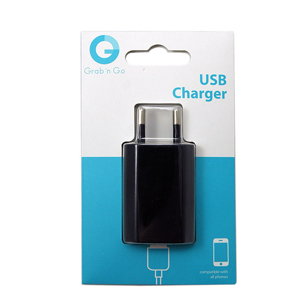 Φορτιστης Σπιτιου GNG 1A Μαυρος Με Συσκευασια