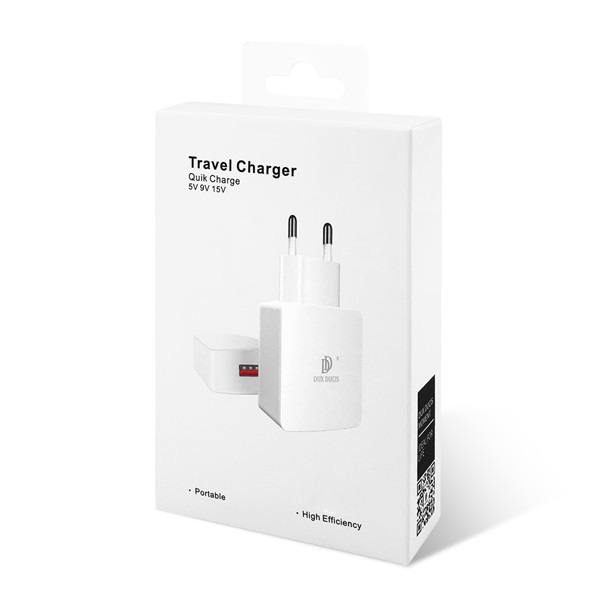Φορτιστης Ταξιδιου Quick Charge Dux Ducis C30 3A Άσπρος