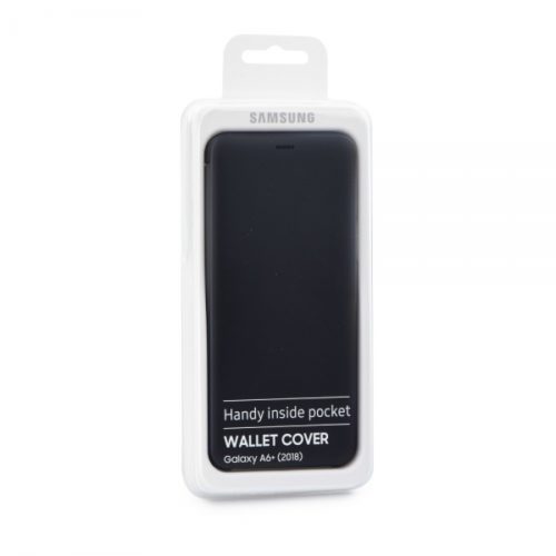 ORIGINAL SAMSUNG BOOK WALLET COVER A6 PLUS 2018 black