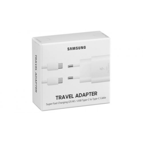 ORIGINAL SAMSUNG TRAVEL CHARGER 25W TYPE C to TYPE C white