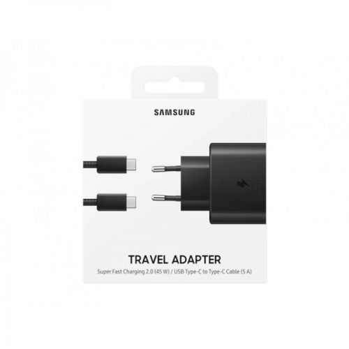 ORIGINAL SAMSUNG TRAVEL CHARGER 45W TYPE C to TYPE C black