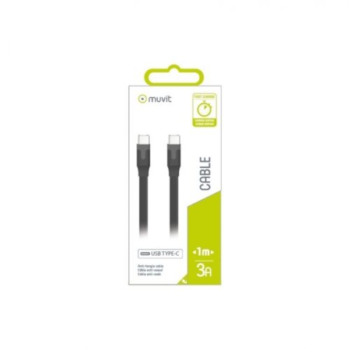 MUVIT DATA CABLE TYPE C to TYPE C 3A 1M black