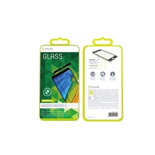 MUVIT JAPAN FULL FACE XIAOMI REDMI 5 black tempered glass