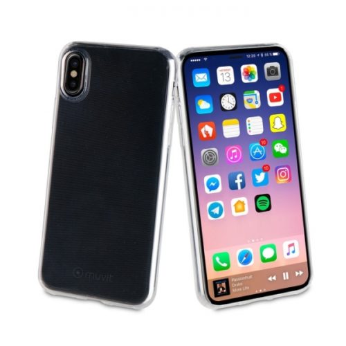 MUVIT TPU CRYSTAL SOFT IPHONE X XS trans backcover