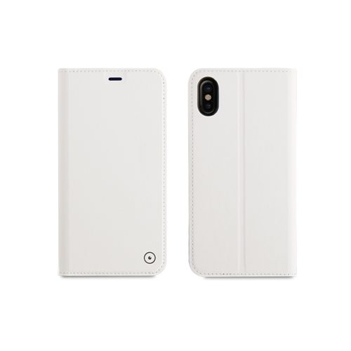 MUVIT LEATHER STAND BOOK APPLE IPHONE X XS white
