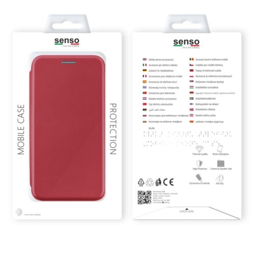SENSO OVAL STAND BOOK SAMSUNG A6 2018 red
