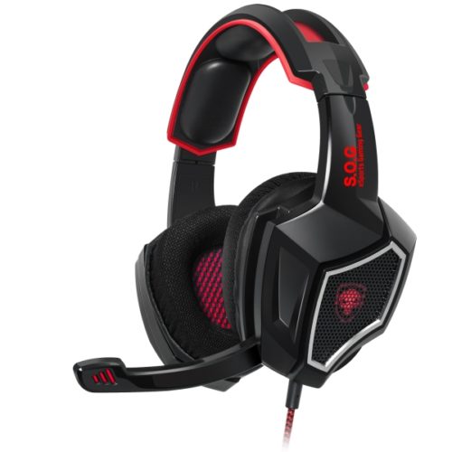 SOG XPERT STEREO HEADPHONES MIC JACK 3.5mm black red