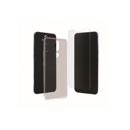 MUVIT TPU CRYSTAL NOKIA 8.1 TRANS + GLASS backcover