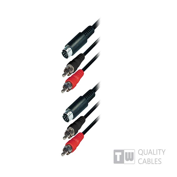 1.5M 2RCA Plug+S-Vhs To 2RCA Plug To S-Vhs