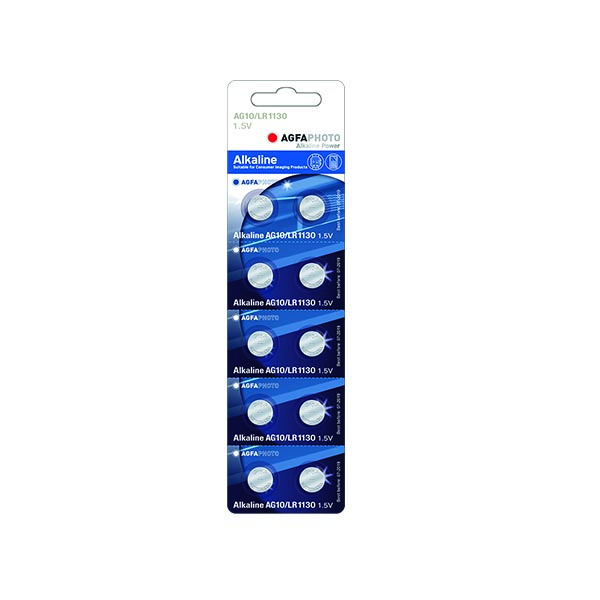 AGFA 1.5V AG10 LR54 10τεμ Αλκαλική Μπαταρία