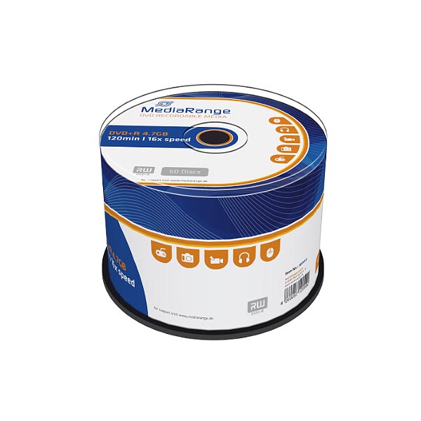 MR445 MediaRange DVD+R 16x cakebox 50pcs