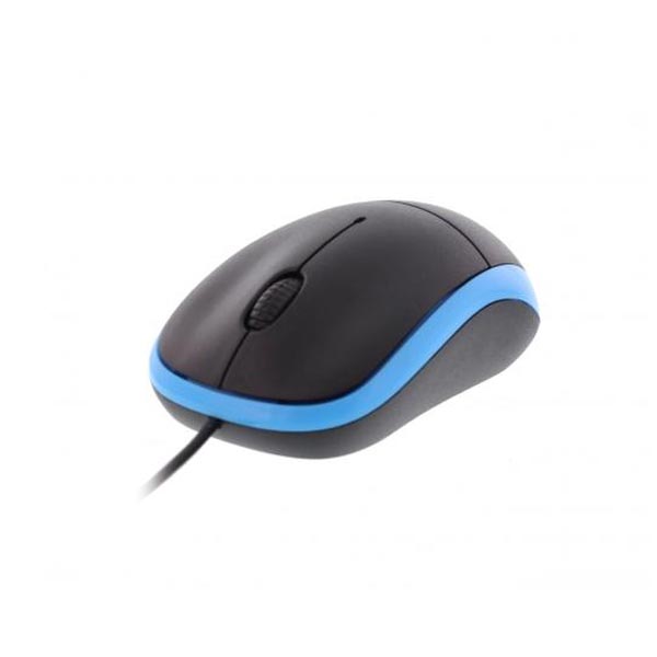 MU002 Well Ενσύρματο Ποντίκι 3D USB 800dp Μαύρο/Μπλε MOUSE-USB-MU002BE-WL