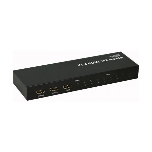 Well Hdmi Splitter 8 port 4K V.1.4 SPLT-HDMI1.4/8-WL