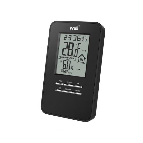 Well Ψηφιακό Θερμόμετρο Υγρόμετρο μαύρο THERM-IND-MOOD-WL