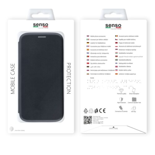 SENSO OVAL STAND BOOK HUAWEI Y9 PRIME 2019 / P SMART Z / HONOR 9X black