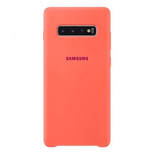 ORIGINAL SAMSUNG SILICONE COVER S10 PLUS berry pink backcover
