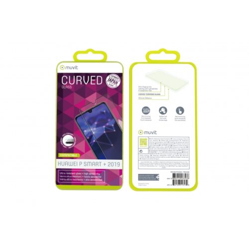 MUVIT JAPAN FULL FACE HUAWEI P SMART PLUS 2019 / HONOR 20 LITE black tempered glass