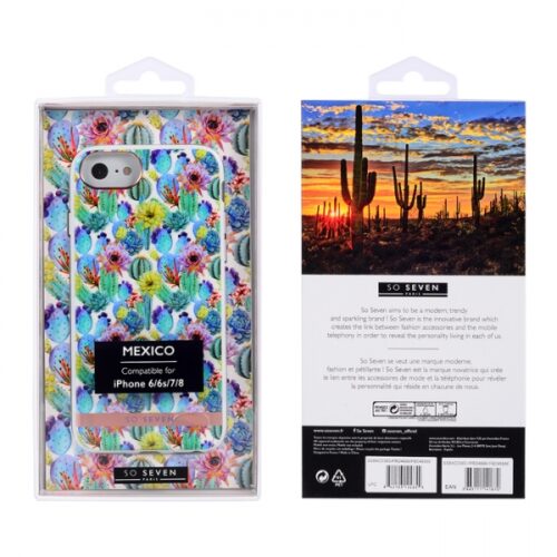 SO SEVEN MEXICO BLUE CACTUS IPHONE 6 7 8 SE (2020) backcover