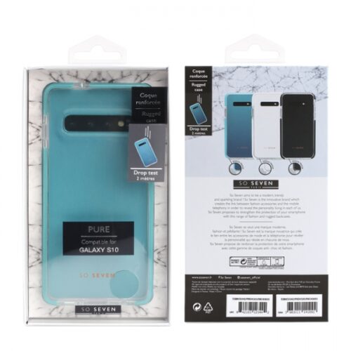 SO SEVEN RUGGED CASE PURE SAMSUNG S10 green backcover