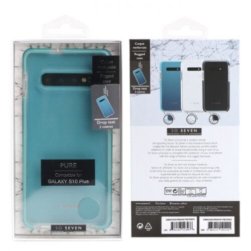 SO SEVEN RUGGED CASE PURE SAMSUNG S10 PLUS green backcover