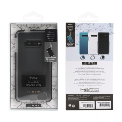 SO SEVEN RUGGED CASE PURE SAMSUNG S10e black backcover