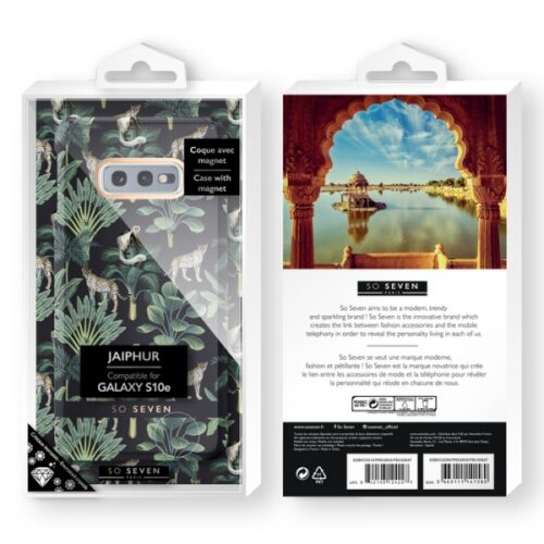 SO SEVEN PREMIUM JAIPUR BLACK LEOPARD SAMSUNG S10e backcover