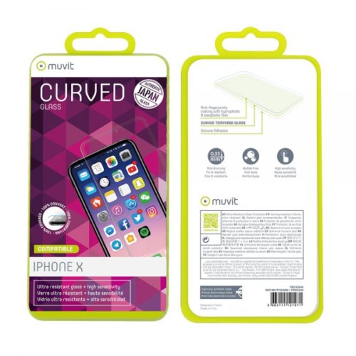 MUVIT JAPAN FULL FACE IPHONE X XS transparent tempered glass