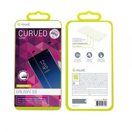 MUVIT JAPAN FULL FACE SAMSUNG S9 black tempered glass